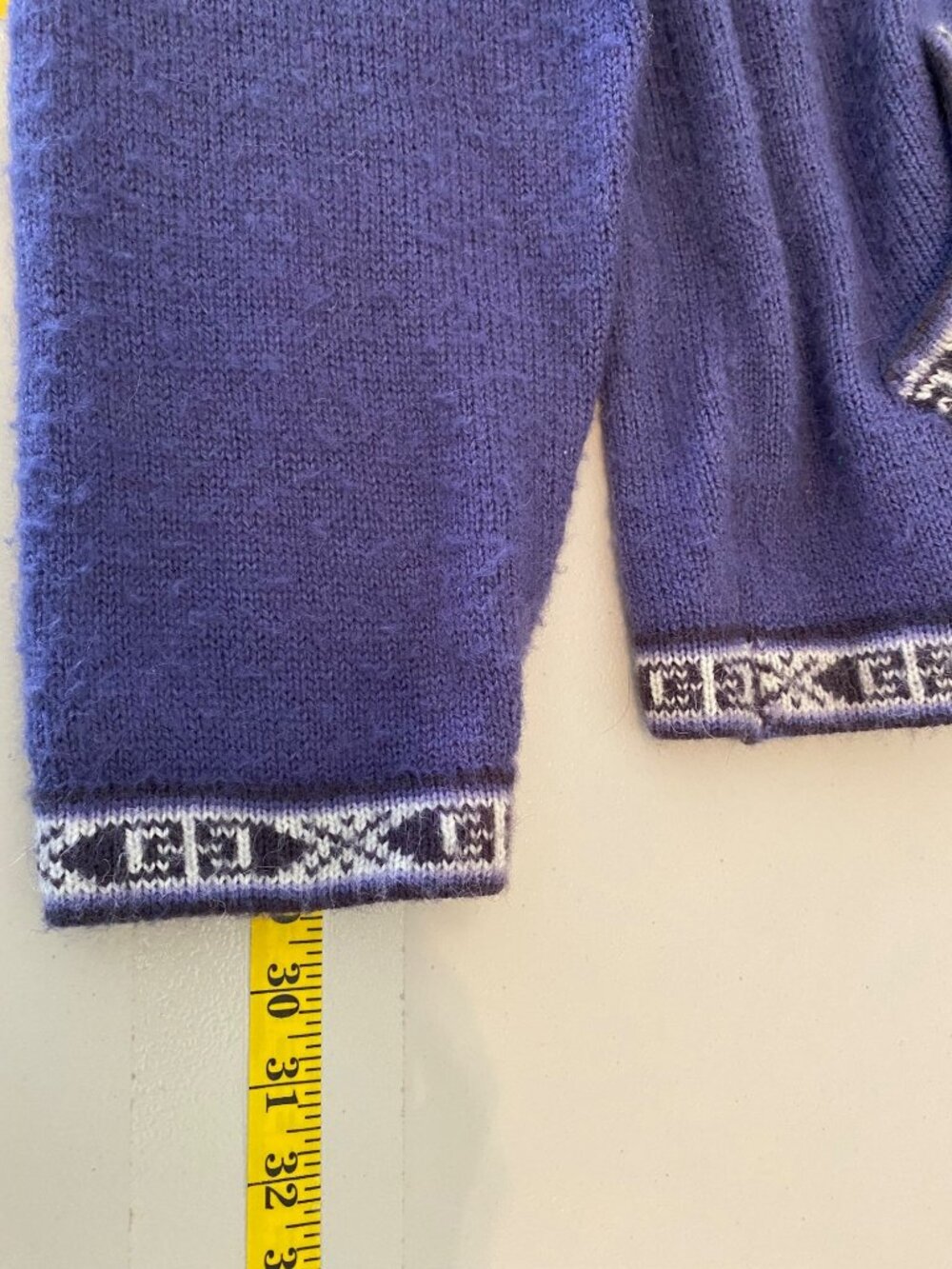 Alpaca Connection Purple Full-Zip Cardigan Sweater Llama Pattern Large - Picture 11 of 11
